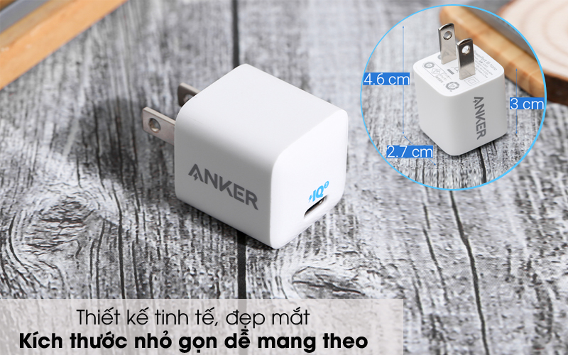 Sạc Type C PD 20W Anker PowerPort III Nano