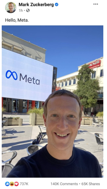 Facebook chính thức đổi tên thành Meta