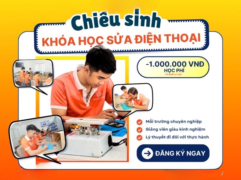Khóa học đào tạo sửa điện thoại ,cầm tay chỉ việc 100%